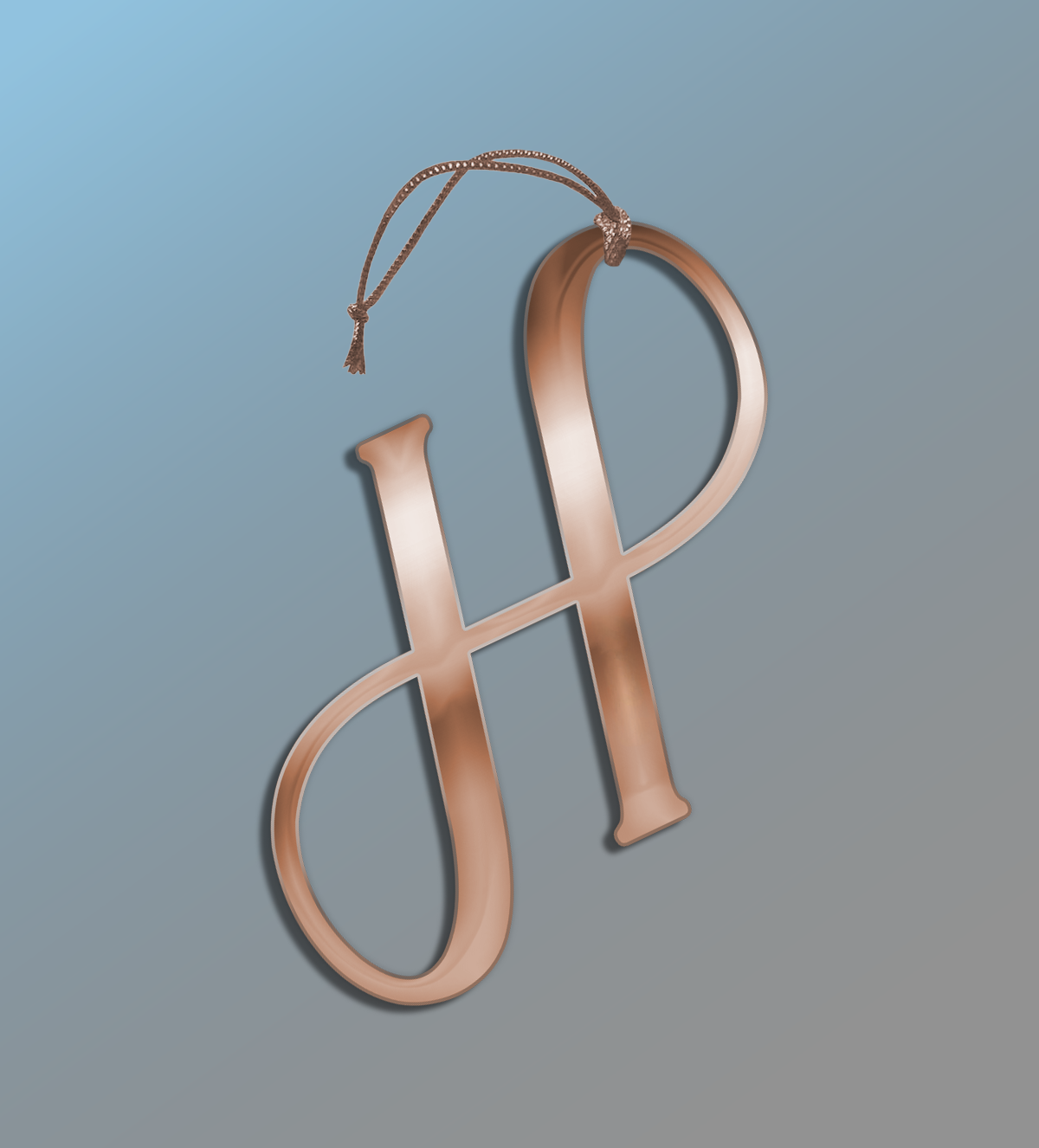 Hydrinity Rose-Gold “H” Ornament