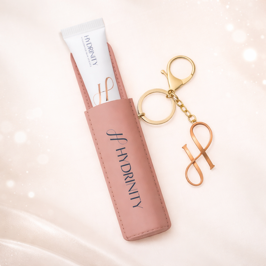 Luxe Hydrator Rose Gold Leather Case with "H" Charm